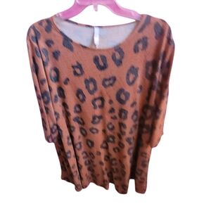 Plus size‎ Leopard Print Blou